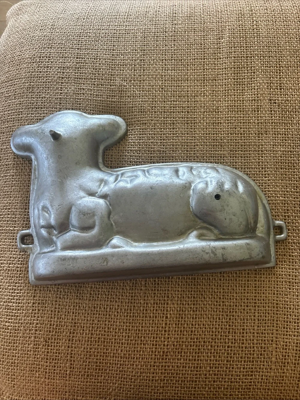 Vintage Cast Aluminum LAMB/SHEEP 2 Piece Chocolate, Candy, & Cake Mold Heavy!